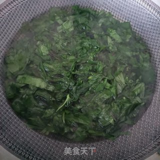 椒香薯叶鹅蛋饼的做法步骤：6