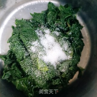 椒香薯叶鹅蛋饼的做法步骤：9