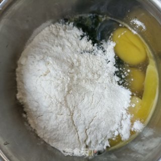 椒香薯叶鹅蛋饼的做法步骤：11