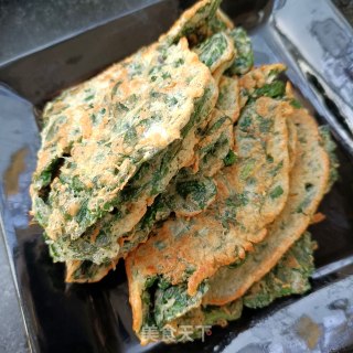 椒香薯叶鹅蛋饼的做法步骤：18