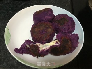 拉丝紫薯饼的做法步骤：5
