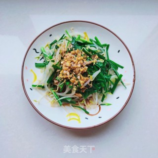 绿豆芽拌韭菜的做法步骤：10