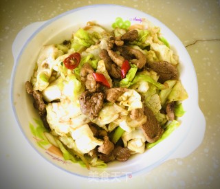 甘蓝炒肉片的做法步骤：10