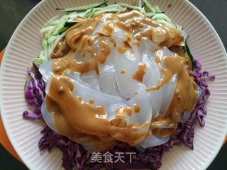 麻酱肉丝大拉皮的做法步骤：5