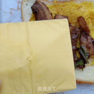 烧肉茄子三明治的做法步骤：14