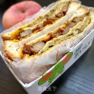烧肉茄子三明治的做法步骤：20