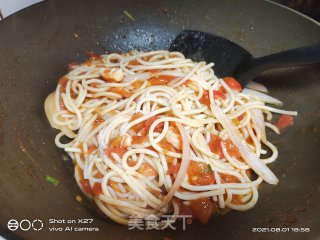 西红柿炒面的做法步骤：7