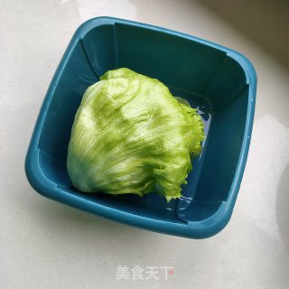芝麻酱拌生菜的做法步骤：1