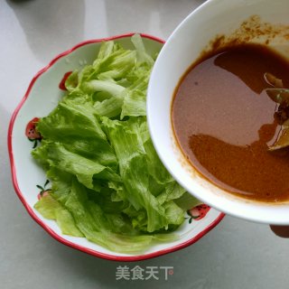 芝麻酱拌生菜的做法步骤：7
