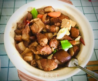 砂锅红烧肉炖豆腐的做法步骤：16