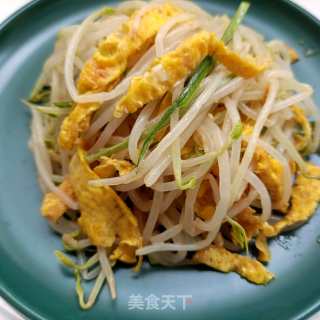 “鸡蛋”蛋皮拌绿豆芽的做法步骤：19
