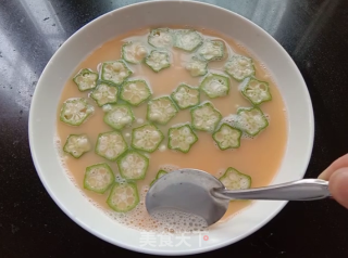 虾仁秋葵蒸鸡蛋的做法步骤：4