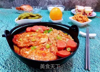 #鸡蛋#鸡蛋番茄香肠面的做法步骤：16