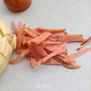 芝士火腿肠烤馒头的做法步骤：3