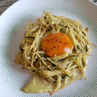 “鸡蛋”烤土豆鸟巢蛋的做法步骤：16