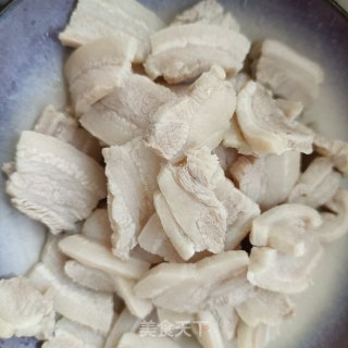 酸包菜烧肉片的做法步骤：4