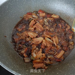 酸包菜烧肉片的做法步骤：17