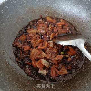 酸包菜烧肉片的做法步骤：19
