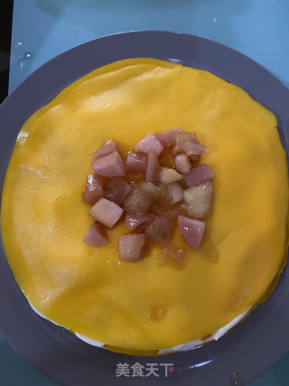 蜜桃千层蛋糕的做法步骤：8