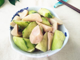 杏鲍菇拌黄瓜的做法步骤：10