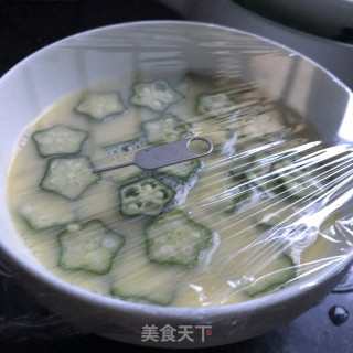 秋葵水蒸蛋的做法步骤：6