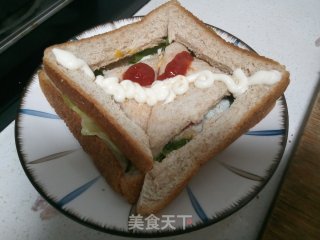 三明治的做法步骤：5