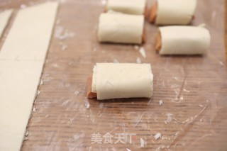 快手解馋的午餐肉酥皮卷的做法步骤：5