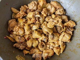 芥兰土豆炖柴鸡的做法步骤：8