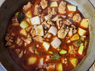 芥兰土豆炖柴鸡的做法步骤：18