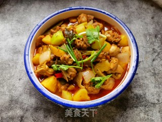 芥兰土豆炖柴鸡的做法步骤：20