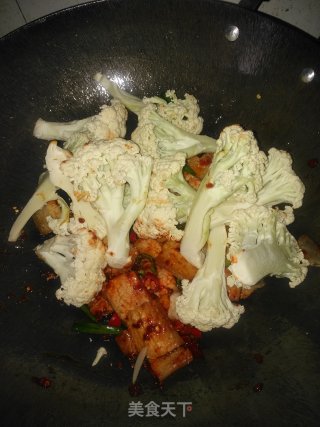 干锅菜花的做法步骤：6