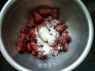 红枣糯米切糕的做法步骤：3