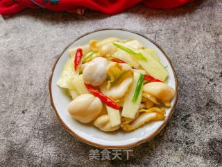 芥兰炒鲍片的做法步骤：17