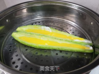 鸡蛋蒸苦瓜的做法步骤：8