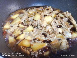 土豆烧鸭肉的做法步骤：5