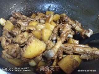 土豆烧鸭肉的做法步骤：6