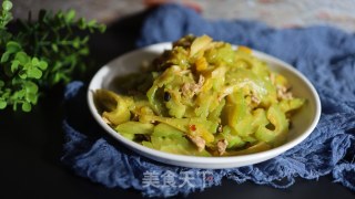 肉片炒苦瓜的做法步骤：7