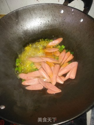 火腿青菜炒面的做法步骤：6