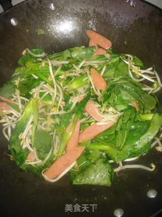 火腿青菜炒面的做法步骤：7