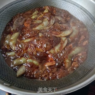 酸包菜烧肉炖扁豆的做法步骤：6