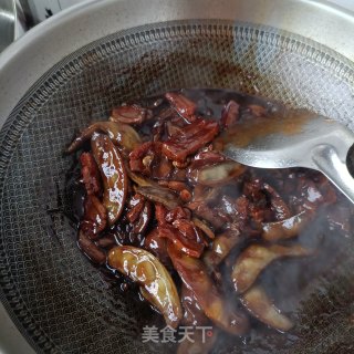 酸包菜烧肉炖扁豆的做法步骤：8