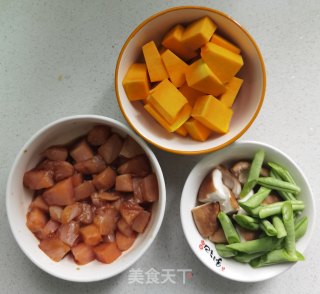 南瓜鸡肉豆角藜麦饭的做法步骤：3