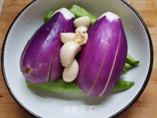 辣椒蒸茄子的做法步骤：4