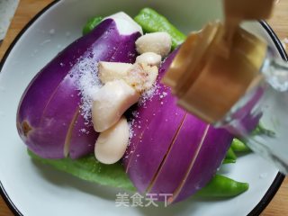 辣椒蒸茄子的做法步骤：6