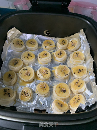 空气炸锅—-香蕉鸡蛋手抓饼的做法步骤：6