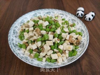 肉末豇豆炒豆腐的做法步骤：8