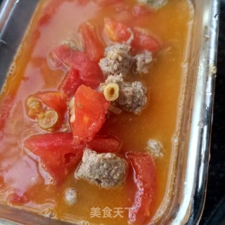牛肉丸子番茄汤的做法步骤：15