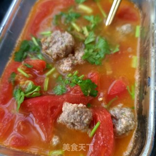 牛肉丸子番茄汤的做法步骤：16