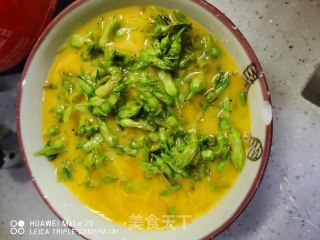 夜来香煎蛋的做法步骤：3