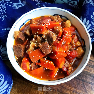 番茄胡萝卜炖牛肉的做法步骤：11